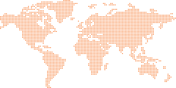 World map with connection points