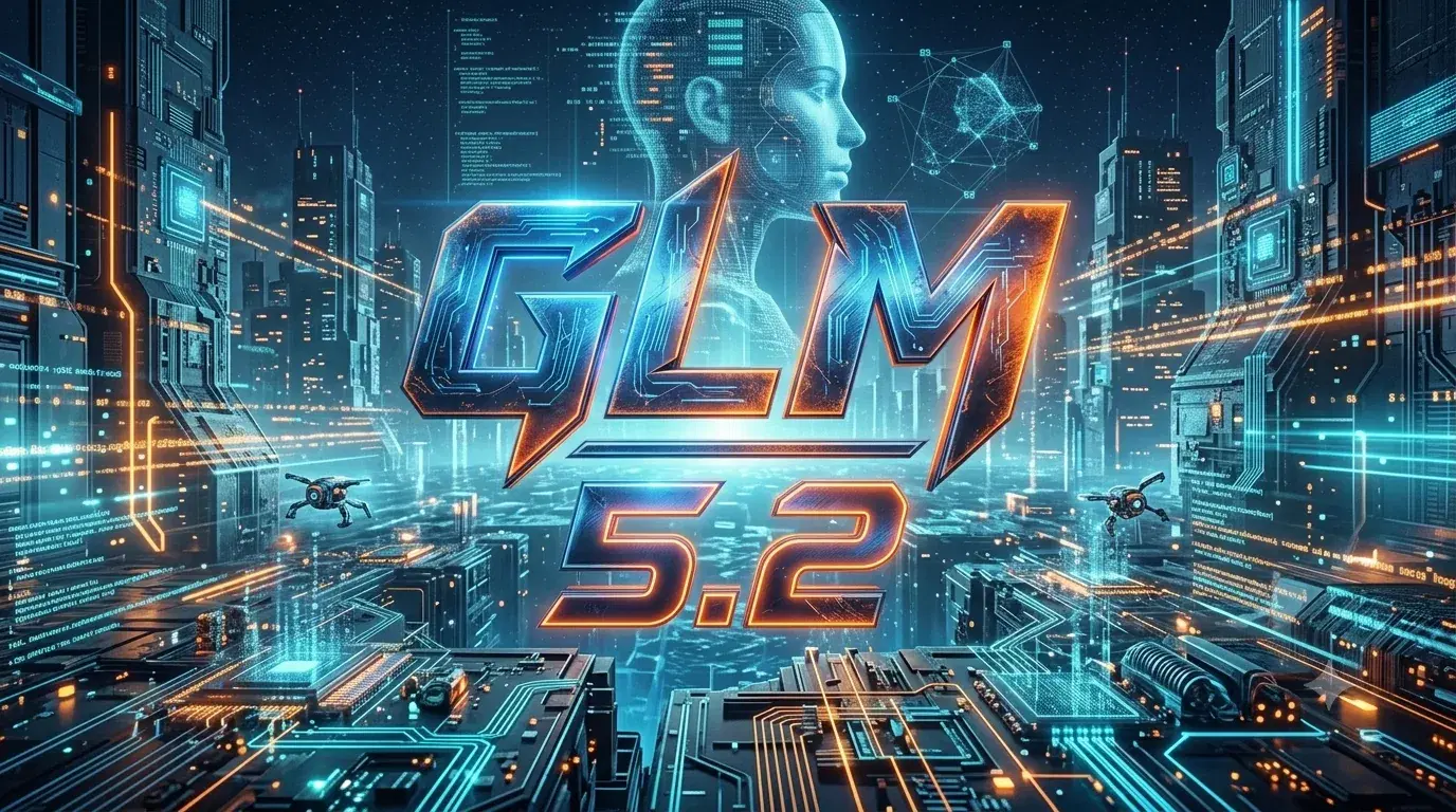 GLM 5.2 AI coding model promotional cover image